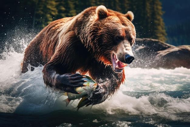 Can a grizzly bear catch a deer? 