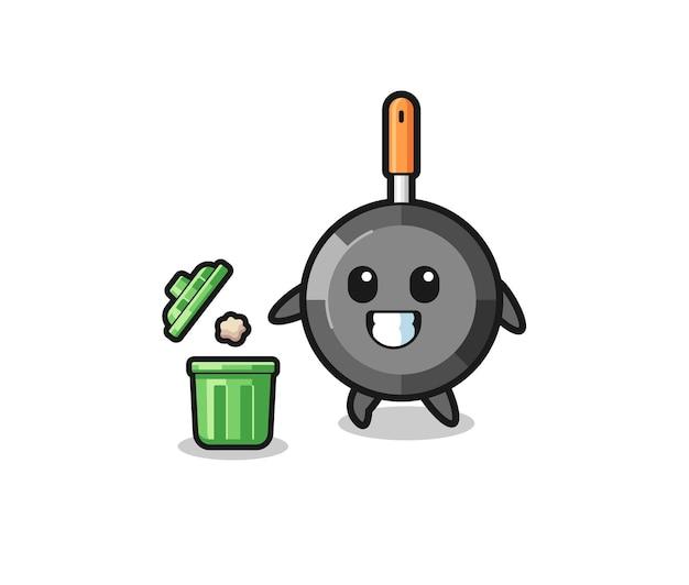 Can I put a frying pan in the bin? 