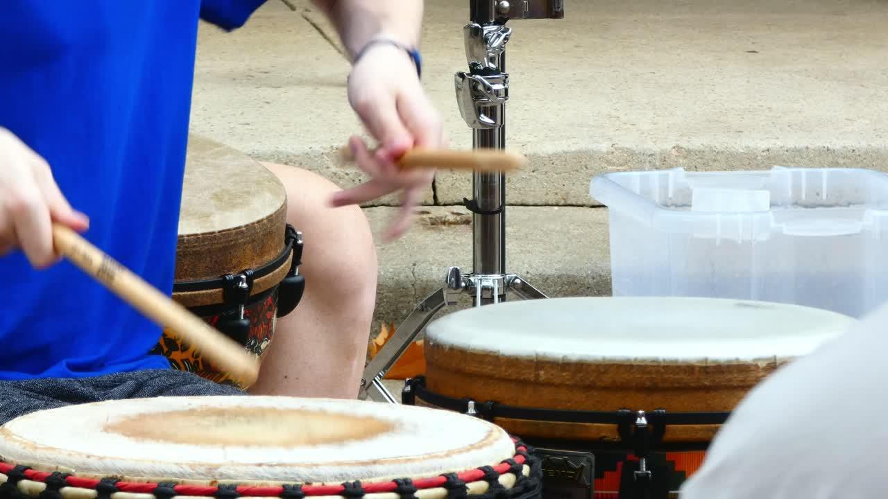 Can you use sticks on congas? 