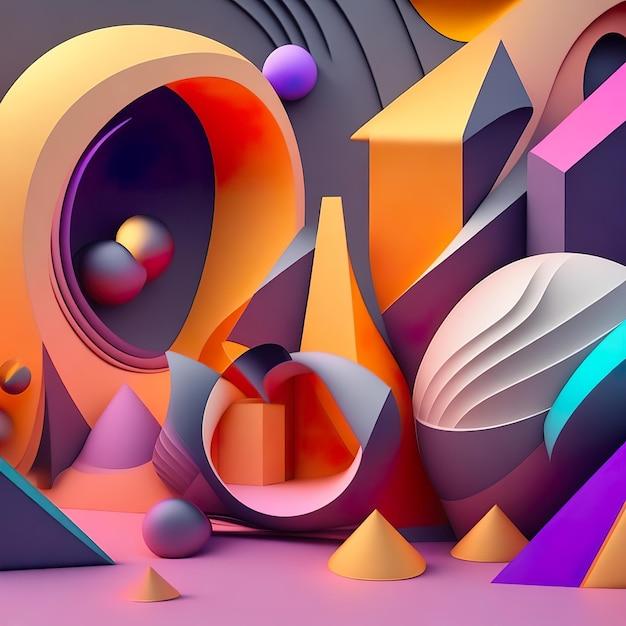 What are the types of three dimensional art? 