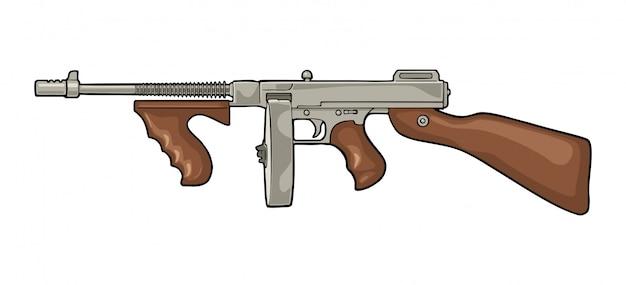 What weapons did gangsters use? 