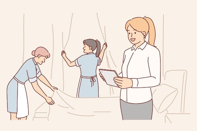 What is the relationship of housekeeping and other departments? 