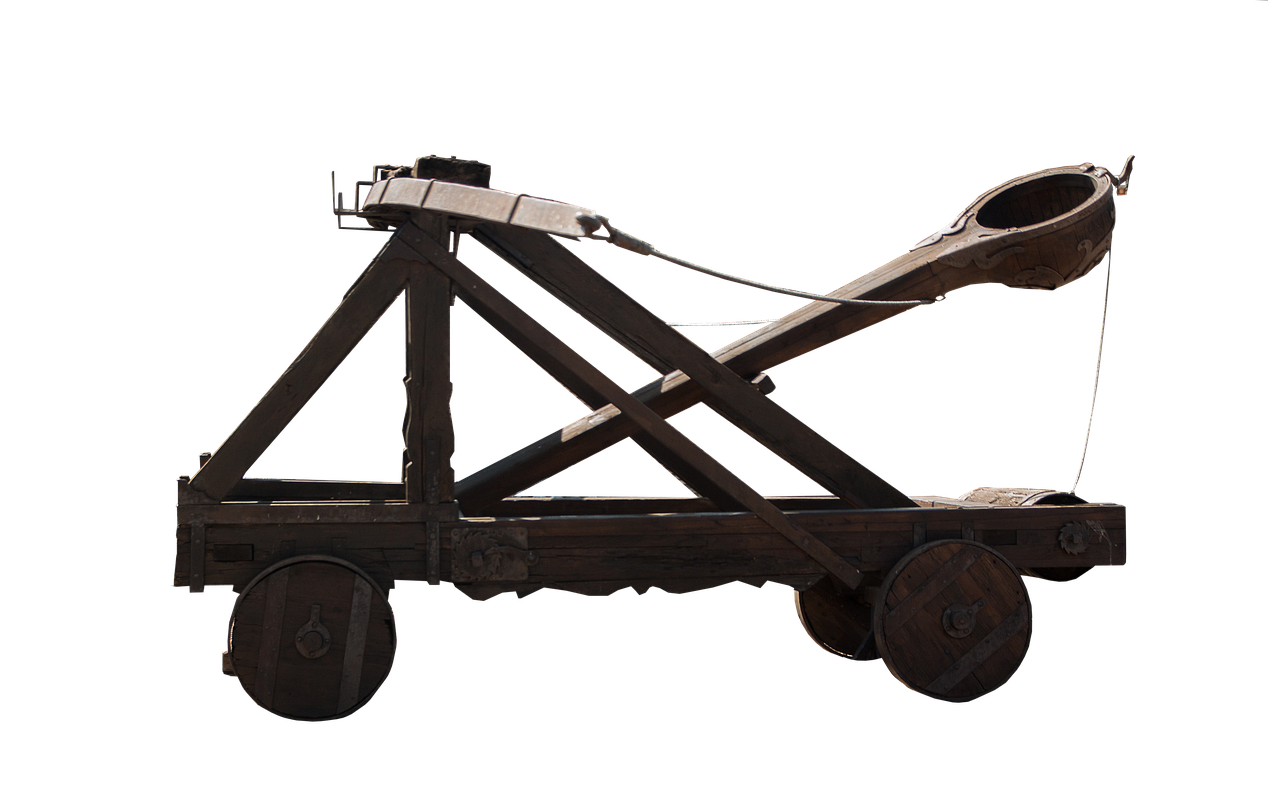 How catapults were used in medieval times? 