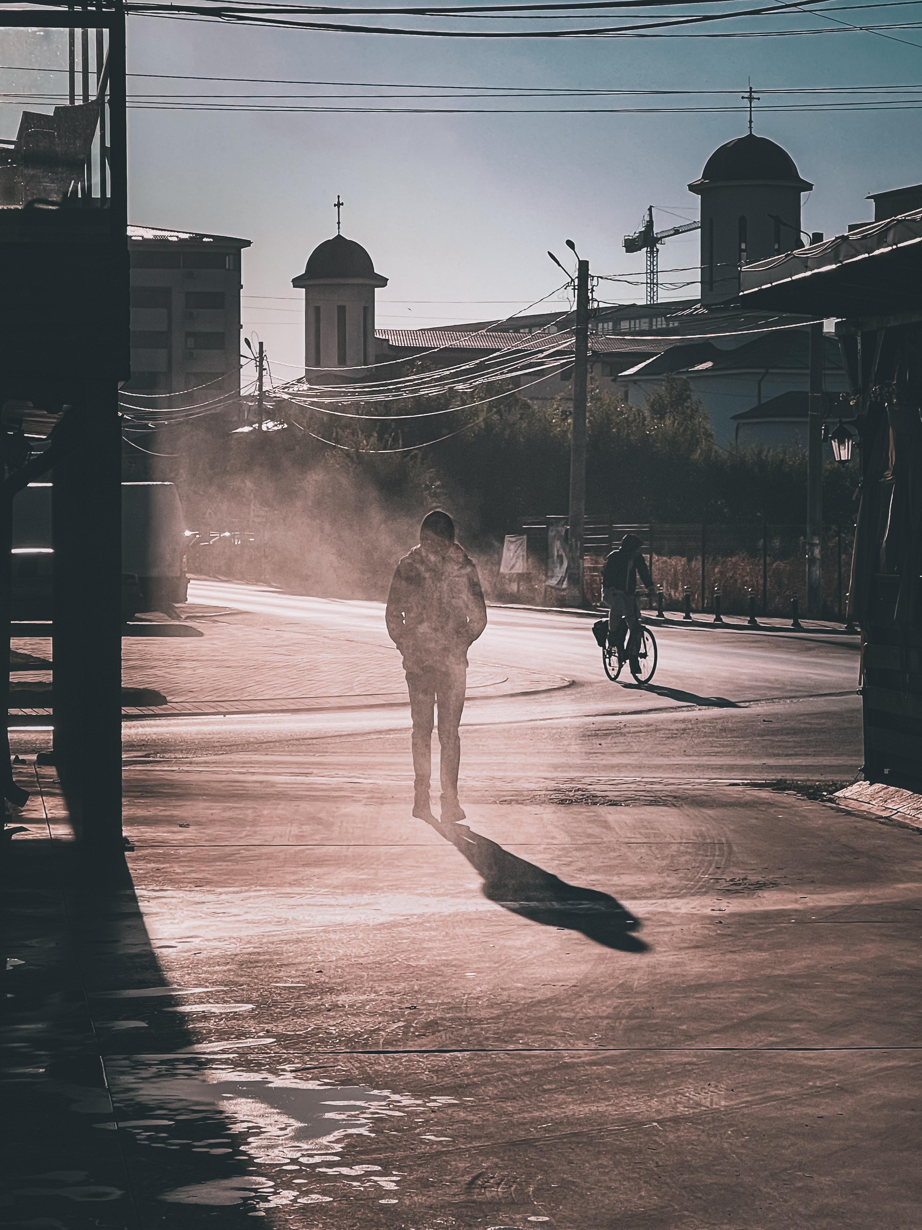How do shadows change from morning to night? 