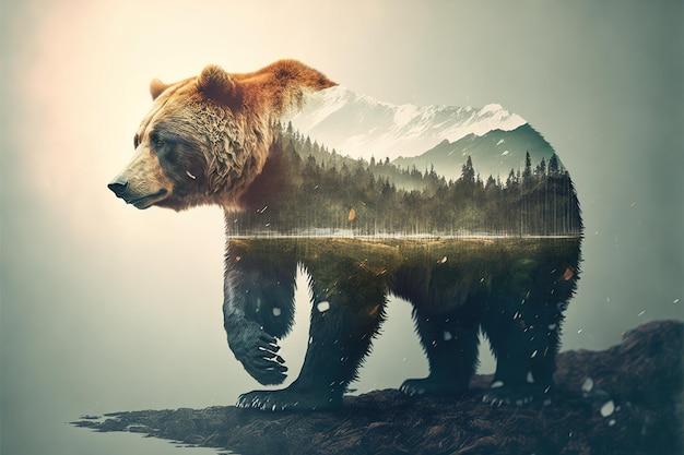 How do grizzly bears adapt to the taiga? 