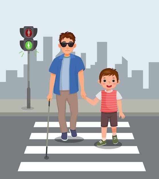 How I helped a blind man cross the road paragraph? 