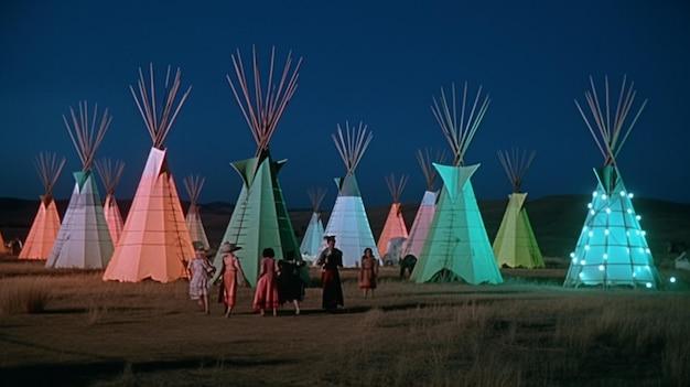 How many people are in a teepee? 