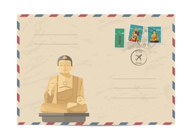 How many stamps do I need to send a letter to Taiwan? 