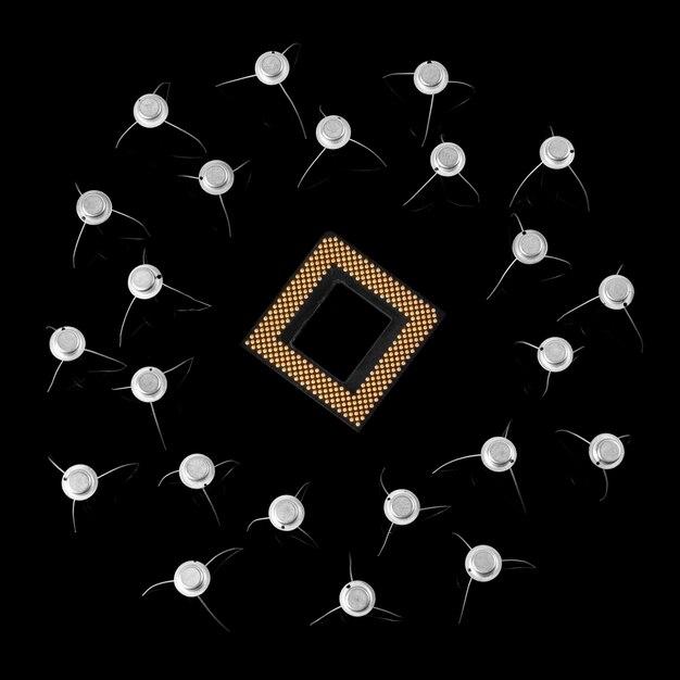 How many transistors are in an Intel processor? 