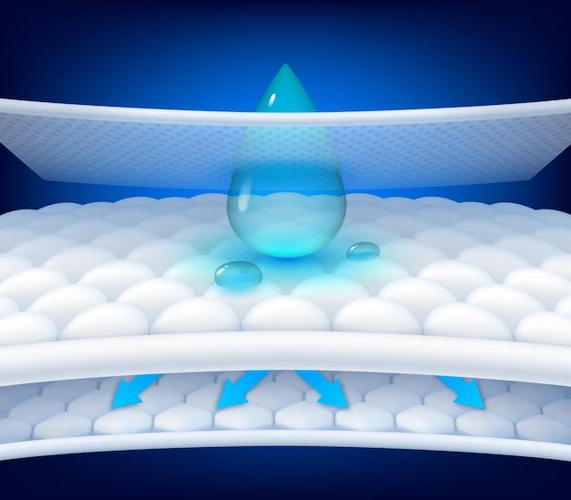 How much water can diaper absorb? 