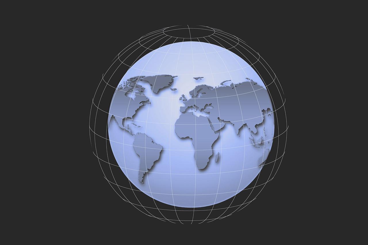 How does the grid system help locate the place on the globe? 