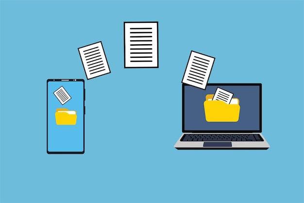 How do I transfer an app from my phone to my laptop? 