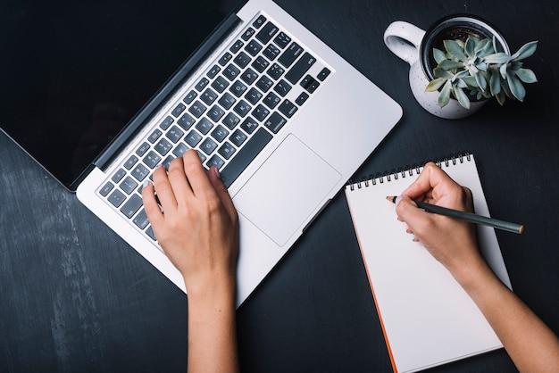 How do you write on a laptop? 
