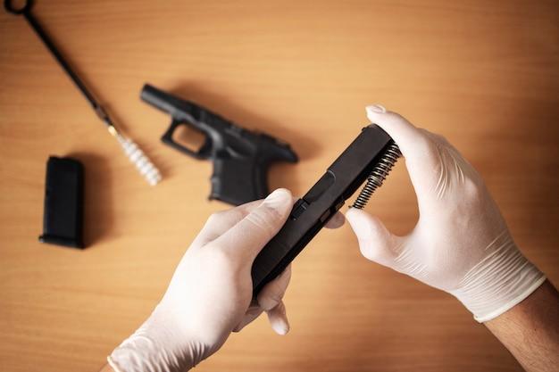 What removes gunpowder from hands? 