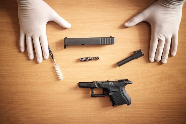 What removes gunpowder from hands? 