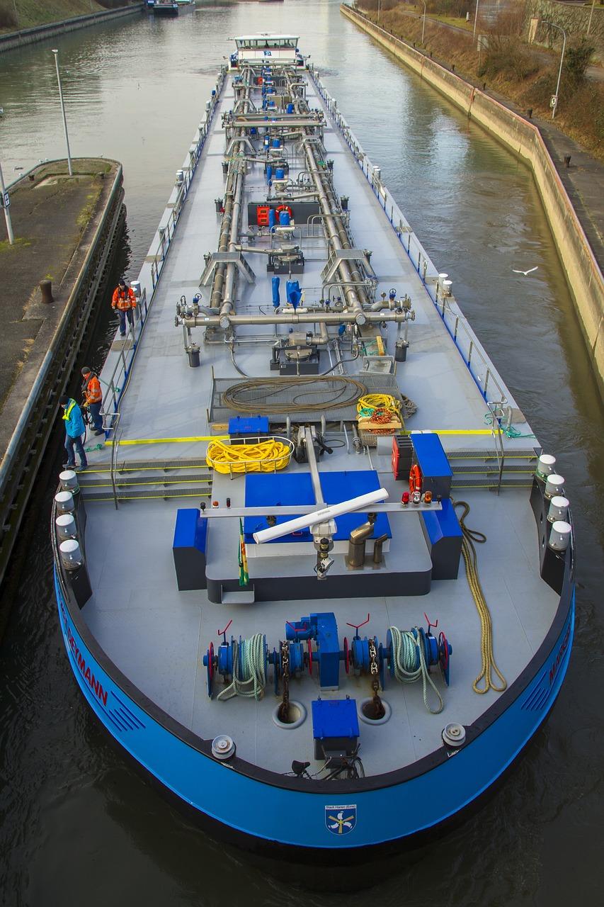 What is the color coding of piping system on ship? 