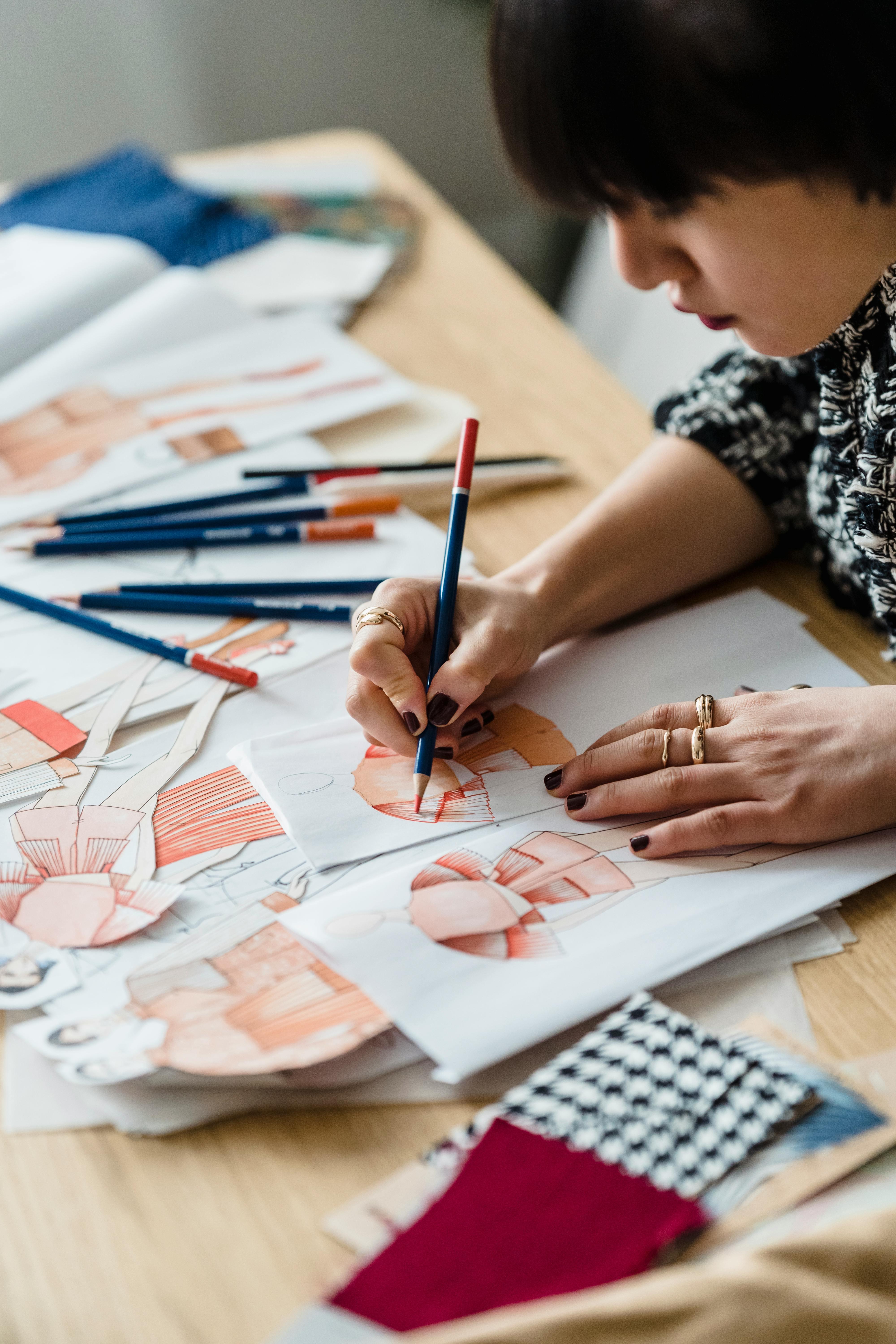 What are the interests abilities and skills of a fashion designer? 