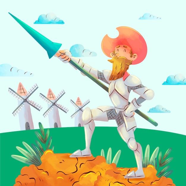 What is the main theme of Don Quixote? 