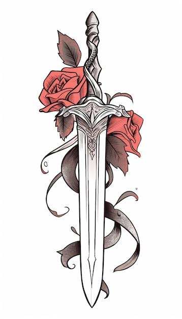 What does Sword and Rose Tattoo Mean? 