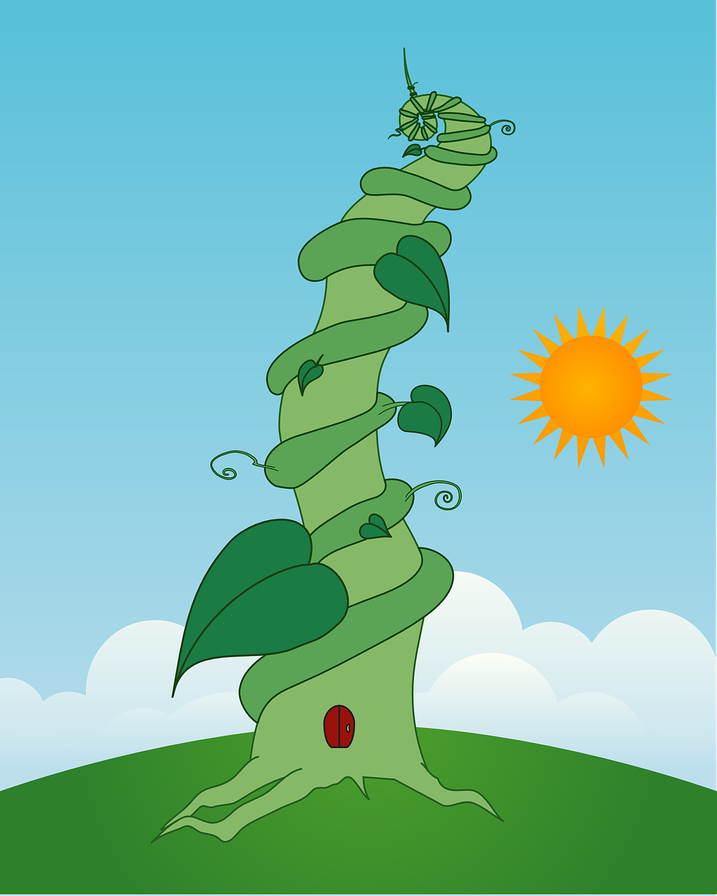 What is the setting of the Jack and the Beanstalk? 