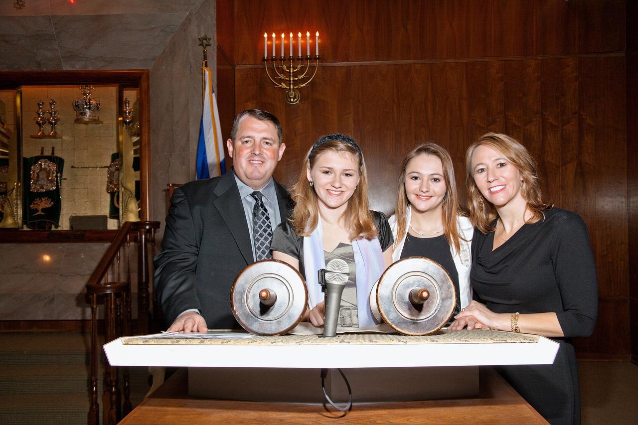 Who attends a bar mitzvah? 