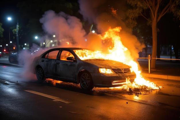 What causes flames to shoot out of the exhaust? 