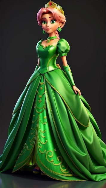 What Disney character wears a green dress? 