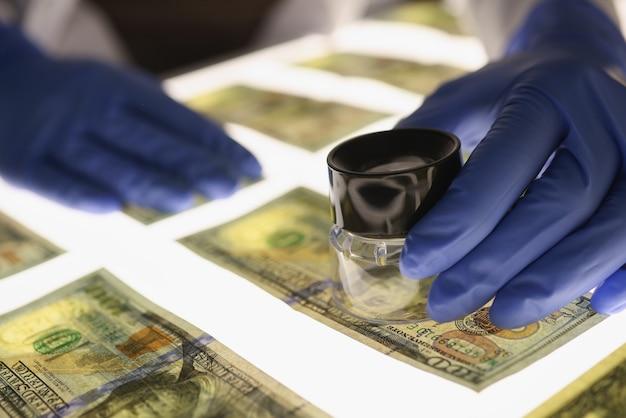 What do you spray on counterfeit money? 