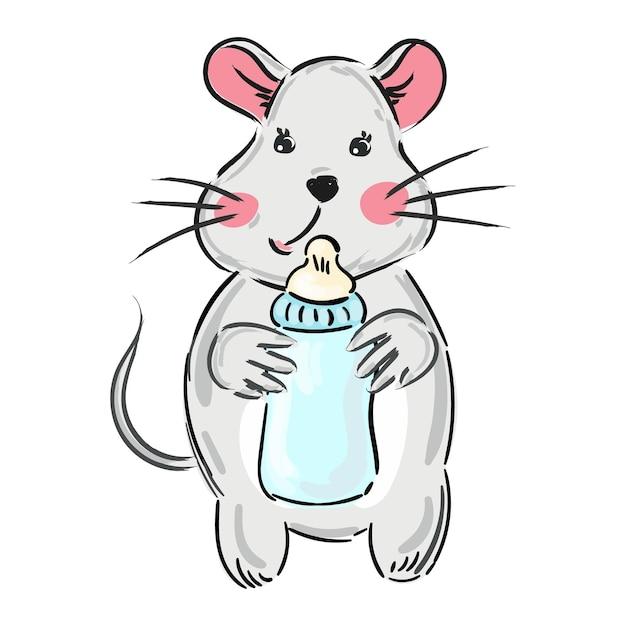What kind of milk can I feed a baby mouse? 