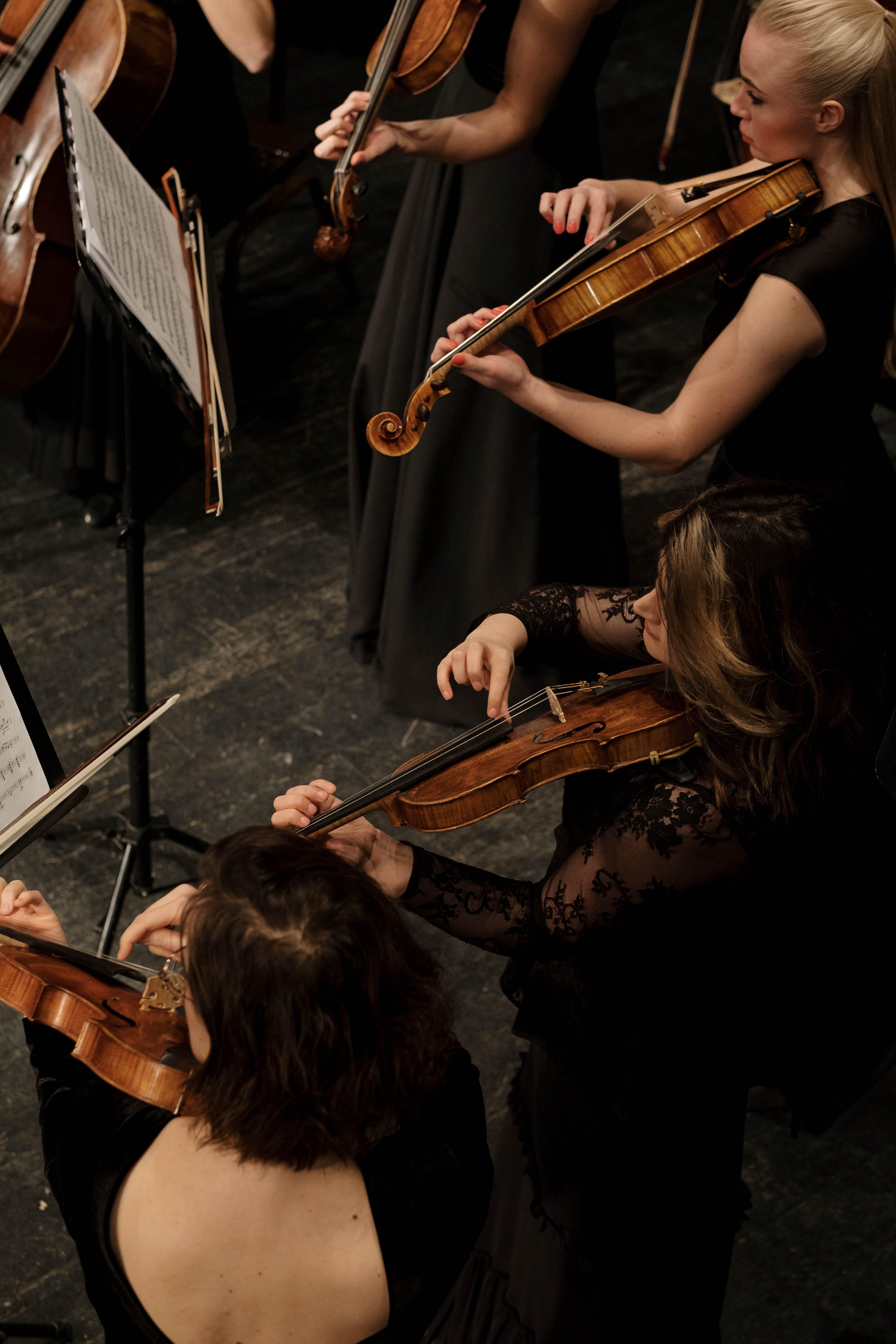 Where do orchestras perform? 