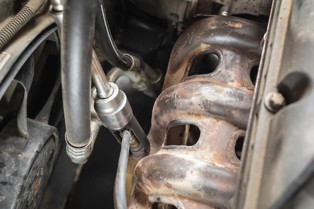 Where is the o2 sensor on a Jeep Liberty? 